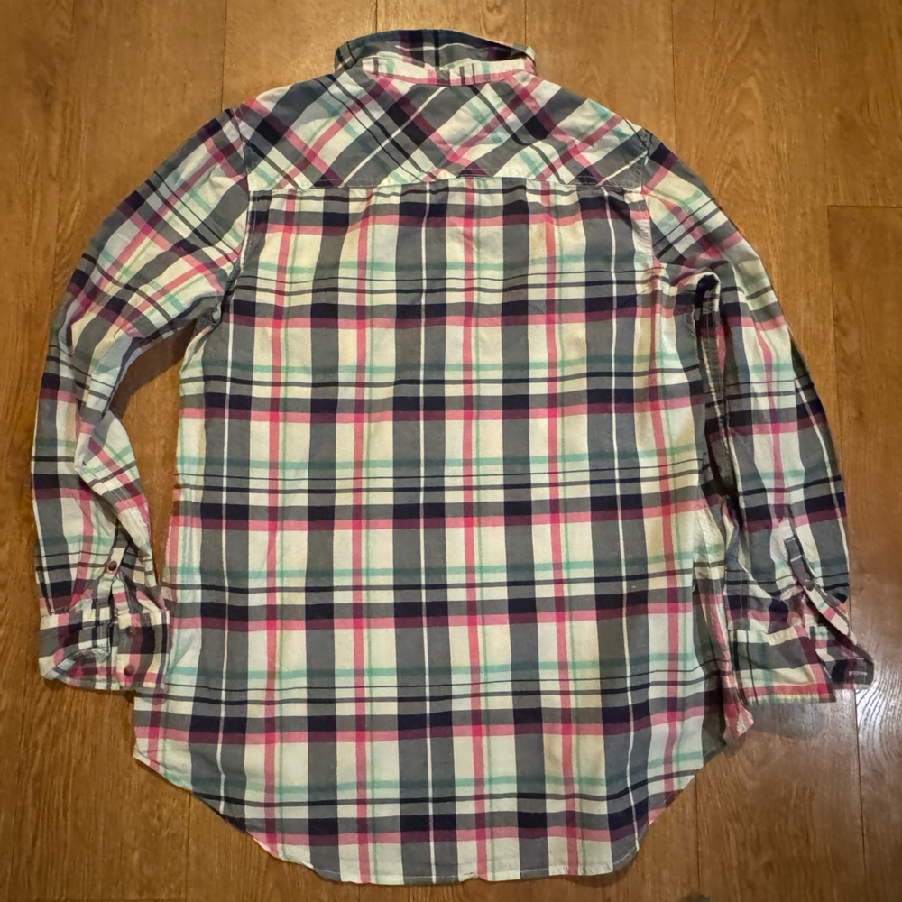 Merona Multicolor Plaid Button Down Shirt - Picture 5 of 5
